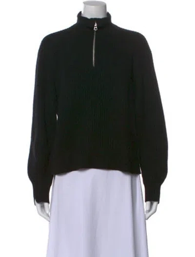 Pre-owned Rag & Bone Cashmere Mock Neck Sweater In Black