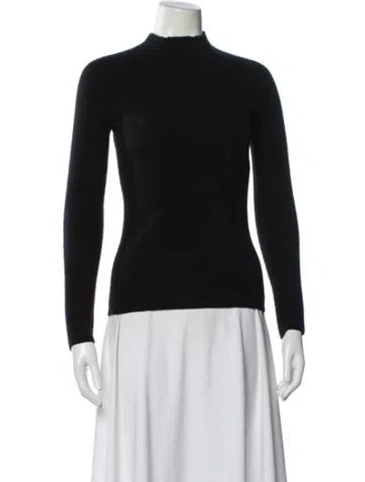 Pre-owned Rag & Bone Cashmere Mock Neck Sweater In Black