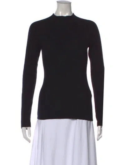Pre-owned Rag & Bone Cashmere Mock Neck Sweater In Black