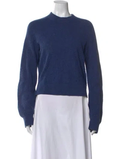 Pre-owned Rag & Bone Cashmere Mock Neck Sweater In Blue