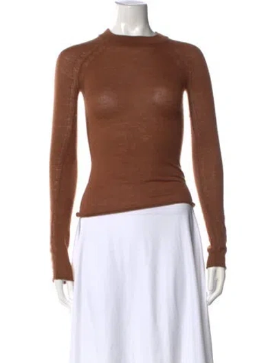 Pre-owned Rag & Bone Cashmere Mock Neck Sweater In Brown
