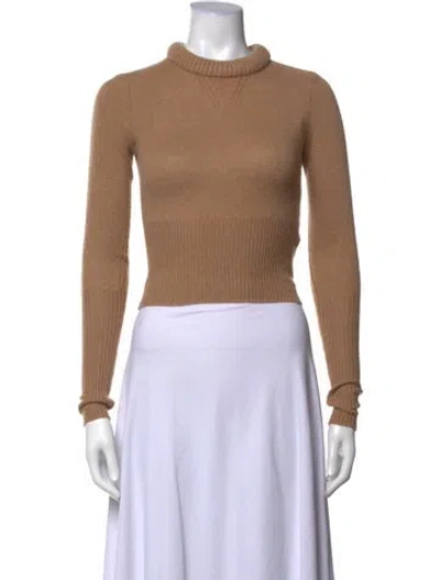 Pre-owned Rag & Bone Cashmere Mock Neck Sweater In Brown
