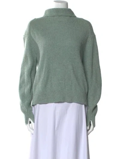 Pre-owned Rag & Bone Cashmere Mock Neck Sweater In Green
