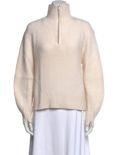 Pre-owned Rag & Bone Cashmere Mock Neck Sweater In Neutral
