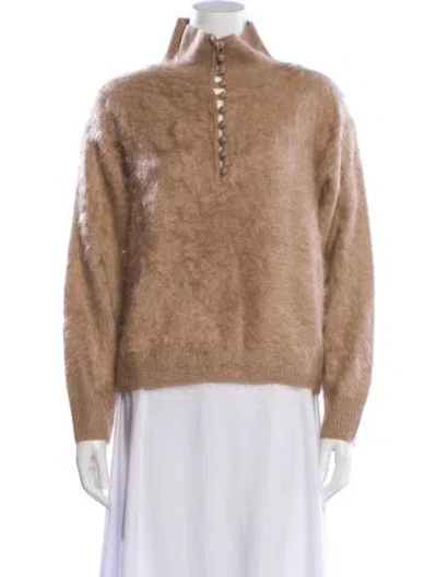 Pre-owned Rag & Bone Cashmere Mock Neck Sweater In Neutral