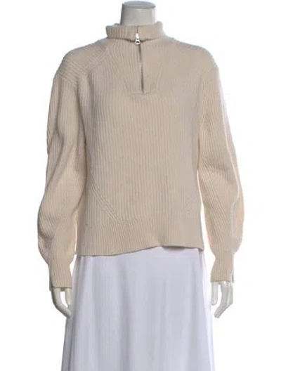 Pre-owned Rag & Bone Cashmere Mock Neck Sweater In Neutral