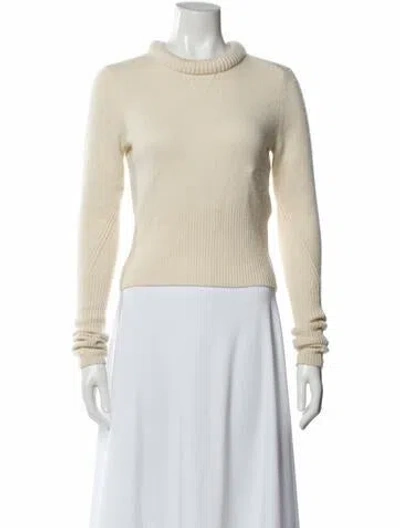 Pre-owned Rag & Bone Cashmere Mock Neck Sweater In Neutral