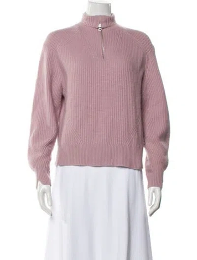 Pre-owned Rag & Bone Cashmere Mock Neck Sweater In Pink