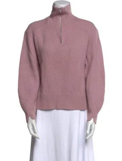 Pre-owned Rag & Bone Cashmere Mock Neck Sweater In Pink