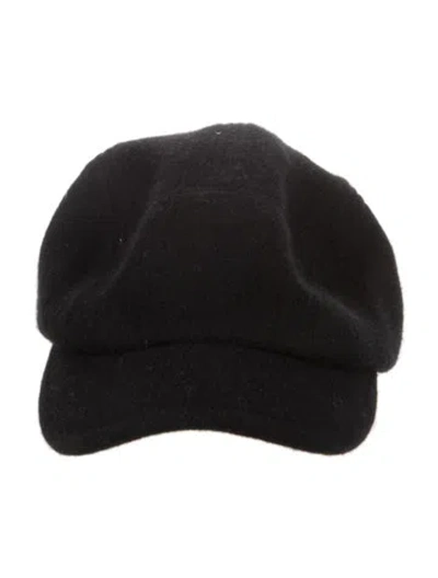 Pre-owned Rag & Bone Cashmere Newsboy Cap In Black