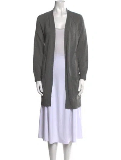 Pre-owned Rag & Bone Cashmere Open Front Sweater In Gray
