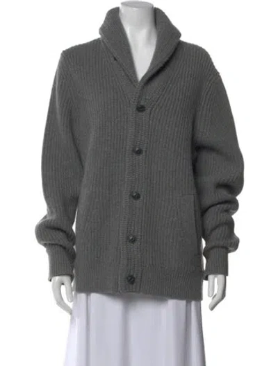 Pre-owned Rag & Bone Cashmere Open Front Sweater In Gray