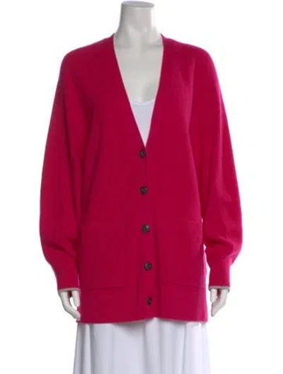 Pre-owned Rag & Bone Cashmere Open Front Sweater In Pink