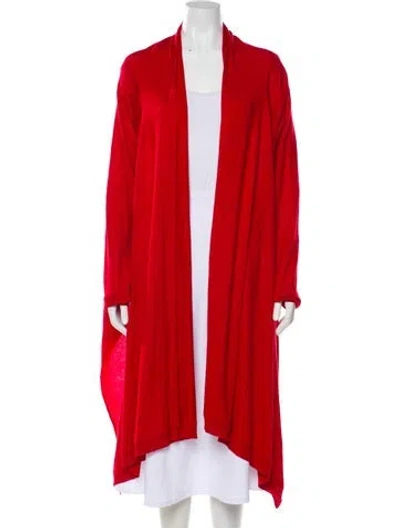 Pre-owned Rag & Bone Cashmere Open Front Sweater In Red