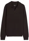 Rag & Bone Cashmere Polo Jumper In Brown