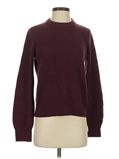 Pre-owned Rag & Bone Cashmere Pullover Sweater In Burgundy
