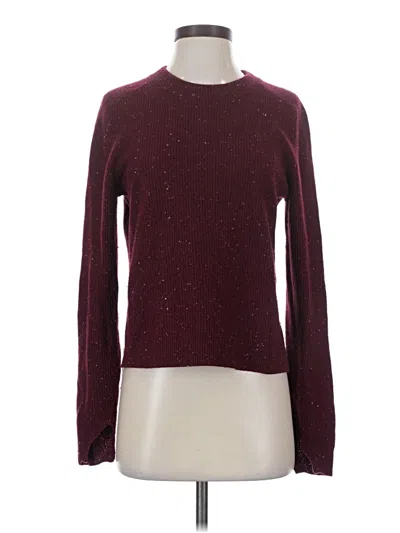 Pre-owned Rag & Bone Cashmere Pullover Sweater In Burgundy