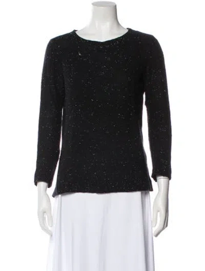 Pre-owned Rag & Bone Cashmere Scoop Neck Sweater In Black
