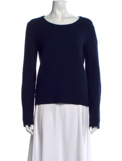 Pre-owned Rag & Bone Cashmere Scoop Neck Sweater In Blue