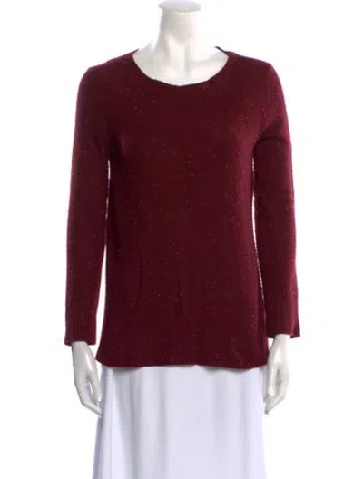 Pre-owned Rag & Bone Cashmere Scoop Neck Sweater In Burgundy