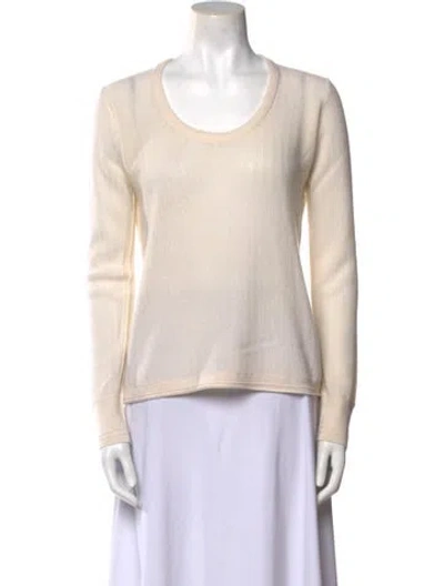 Pre-owned Rag & Bone Cashmere Scoop Neck Sweater In Neutral