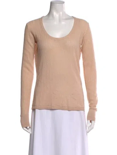 Pre-owned Rag & Bone Cashmere Scoop Neck Sweater In Neutral