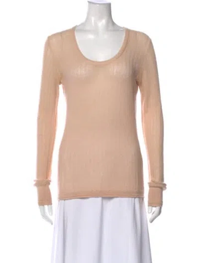 Pre-owned Rag & Bone Cashmere Scoop Neck Sweater In Pink