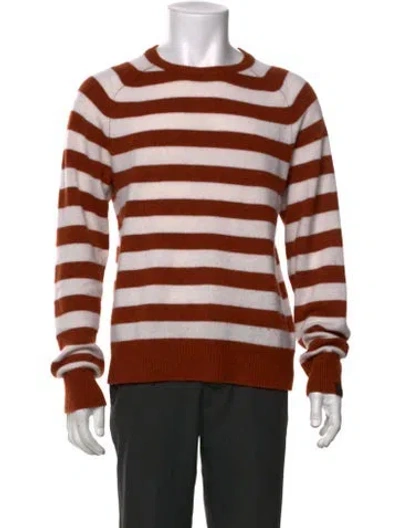 Pre-owned Rag & Bone Cashmere Striped Pullover In Orange