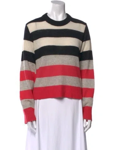 Pre-owned Rag & Bone Cashmere Striped Sweater In Black