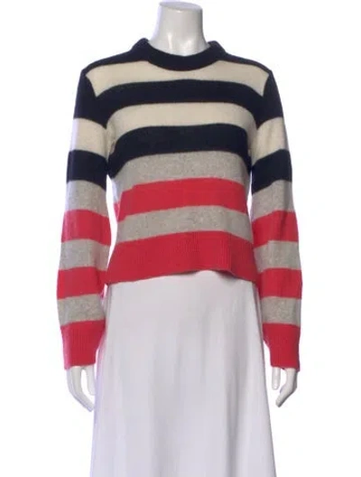 Pre-owned Rag & Bone Cashmere Striped Sweater In Black