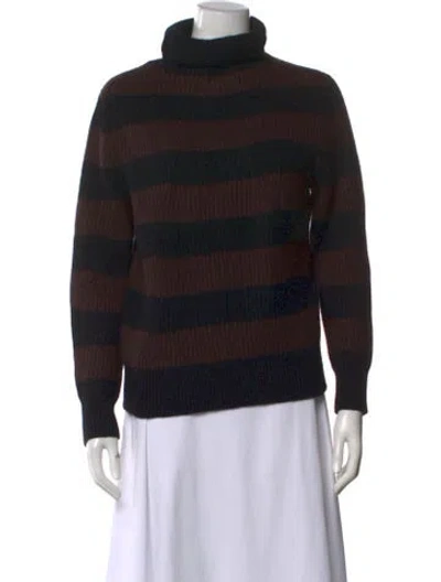 Pre-owned Rag & Bone Cashmere Striped Sweater In Black