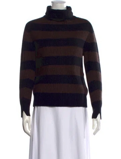 Pre-owned Rag & Bone Cashmere Striped Sweater In Black