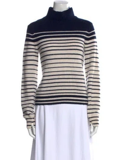 Pre-owned Rag & Bone Cashmere Striped Sweater In Blue