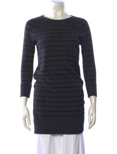 Pre-owned Rag & Bone Cashmere Striped Sweater In Blue
