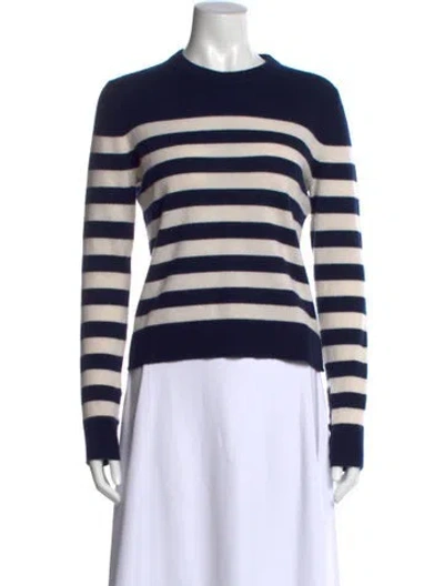 Pre-owned Rag & Bone Cashmere Striped Sweater In Blue