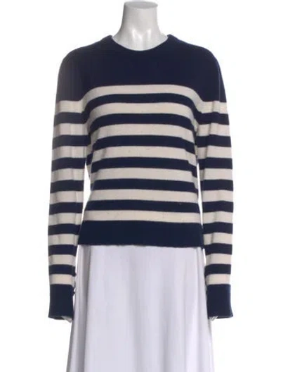 Pre-owned Rag & Bone Cashmere Striped Sweater In Blue