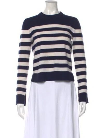Pre-owned Rag & Bone Cashmere Striped Sweater In Blue