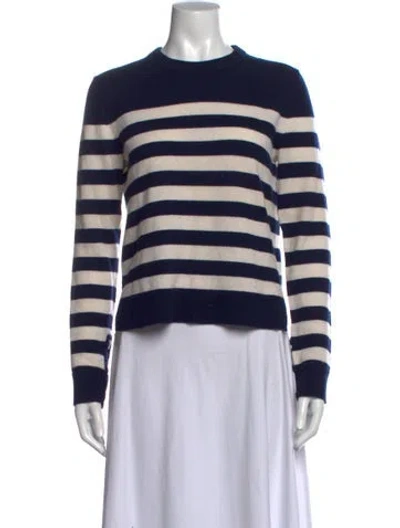Pre-owned Rag & Bone Cashmere Striped Sweater In Blue