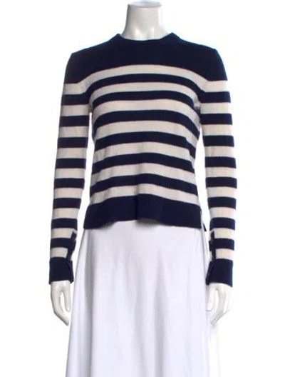 Pre-owned Rag & Bone Cashmere Striped Sweater In Blue