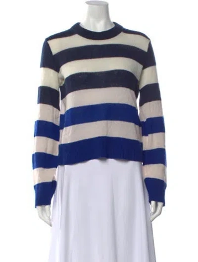 Pre-owned Rag & Bone Cashmere Striped Sweater In Blue/white