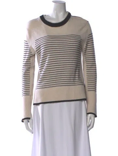Pre-owned Rag & Bone Cashmere Striped Sweater In Neutral