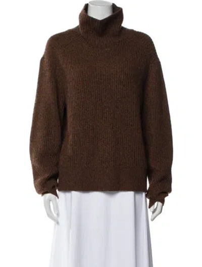 Pre-owned Rag & Bone Cashmere Turtleneck Sweater In Brown