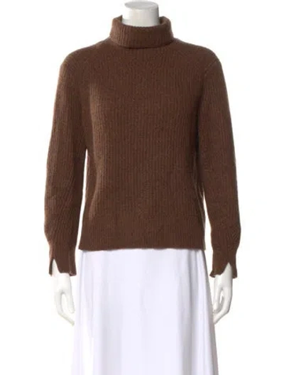 Pre-owned Rag & Bone Cashmere Turtleneck Sweater In Brown
