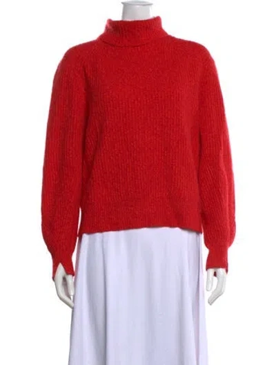 Pre-owned Rag & Bone Cashmere Turtleneck Sweater In Orange/red