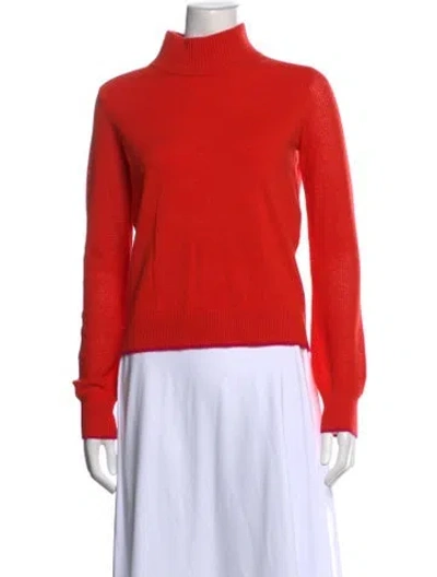Pre-owned Rag & Bone Cashmere Turtleneck Sweater In Orange/red