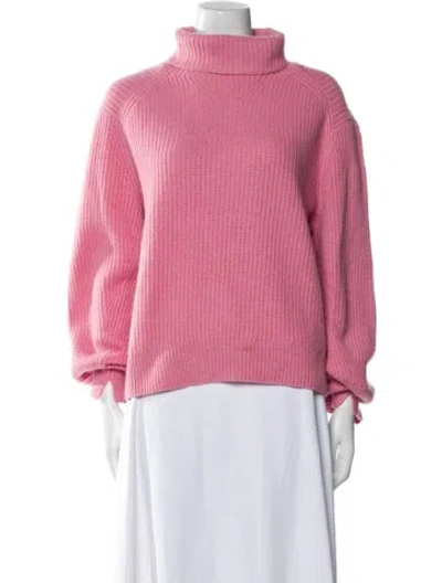 Pre-owned Rag & Bone Cashmere Turtleneck Sweater In Pink
