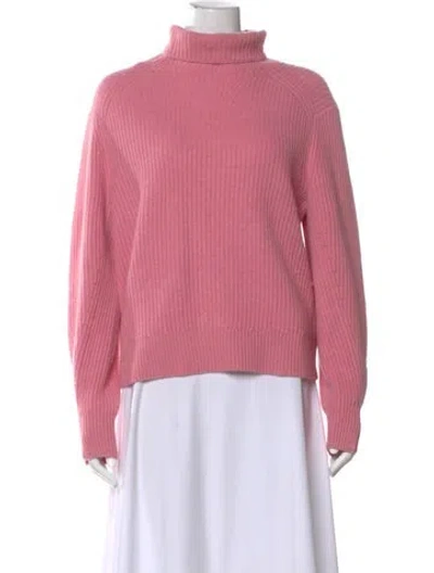Pre-owned Rag & Bone Cashmere Turtleneck Sweater In Pink
