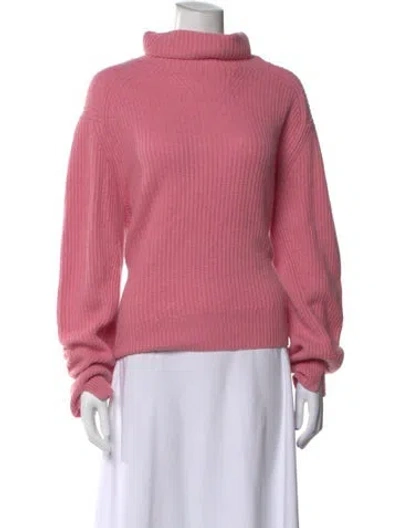 Pre-owned Rag & Bone Cashmere Turtleneck Sweater In Pink