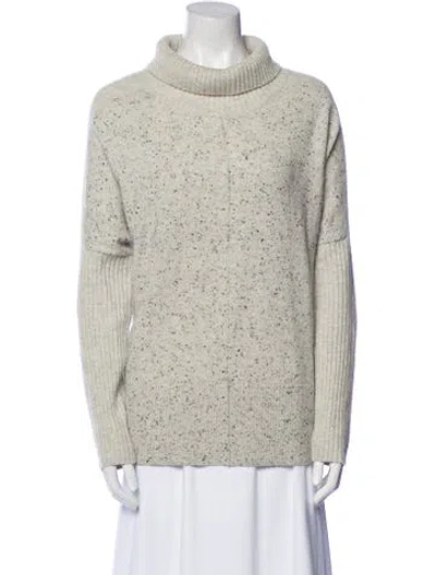 Pre-owned Rag & Bone Cashmere Turtleneck Sweater In White