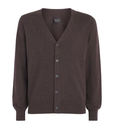 Rag & Bone Cashmere Vernon V-neck Cardigan In Brown